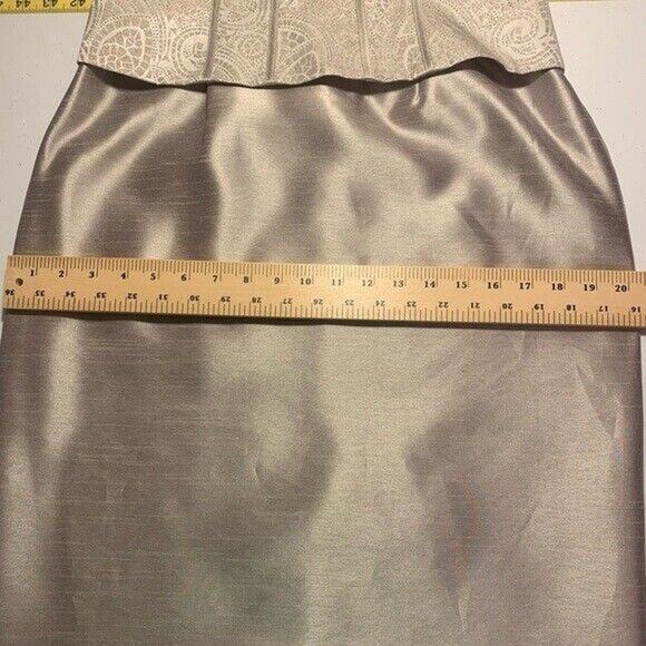 Cachet Champagne Mother of the Bride Full Length Shimmery Dress & Jacket Formal - Picture 12 of 16